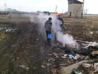 сжигание мусора в с. Троицк
